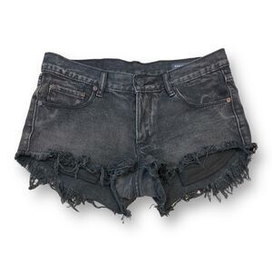 Denim Colman Saltwater & Song Black Distressed Jean Shorts Size 25